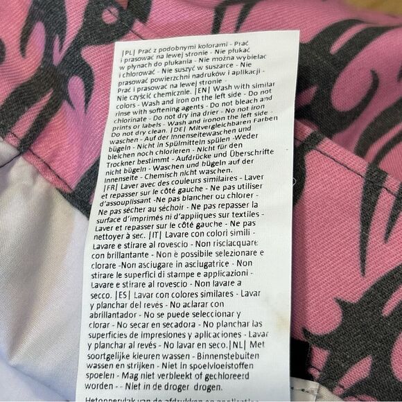 DollsKill Local Heroes Tribal Love Pink Straight Leg Pants Size Small - Picture 11 of 12